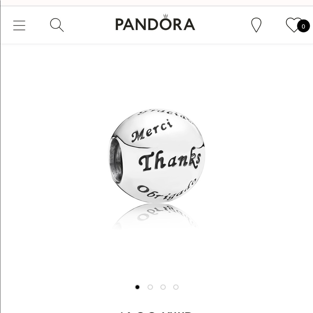Retired Pandora Charm - “ Many Thanks” Charm - Picture 5 of 5
